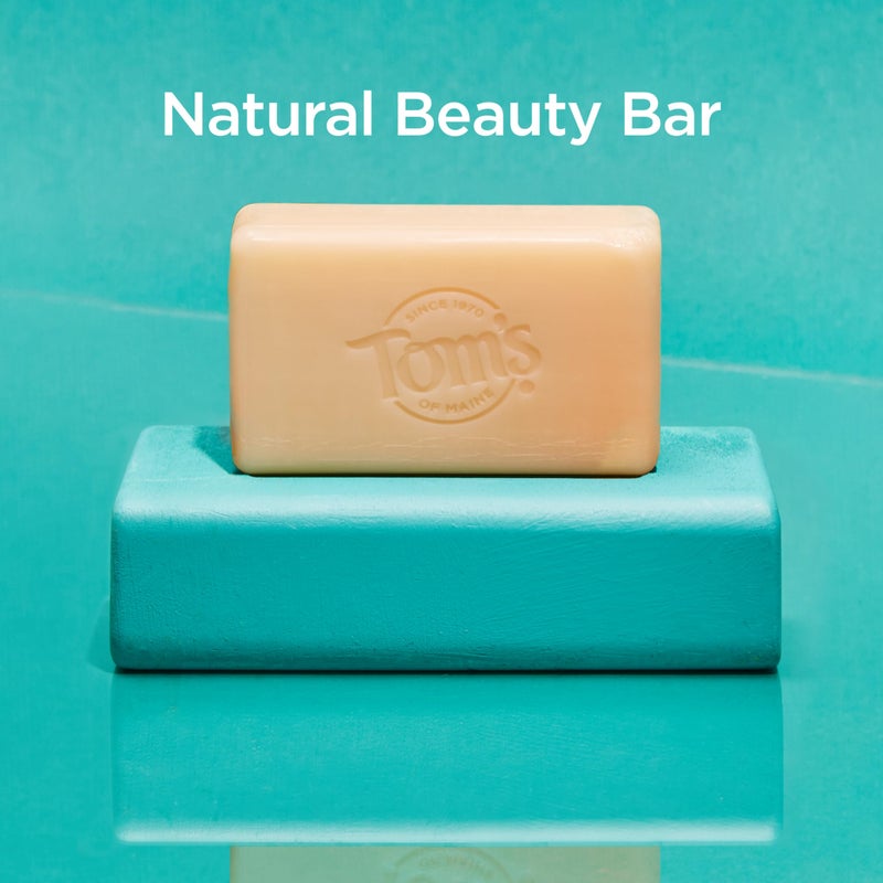 Tom's of Maine Tomâ€™s of Maine Moisturizing Natural Beauty Bar Soap For Women and Men, Fresh Eucalyptus, 5 oz Bar (Pack of 6) - Image 5